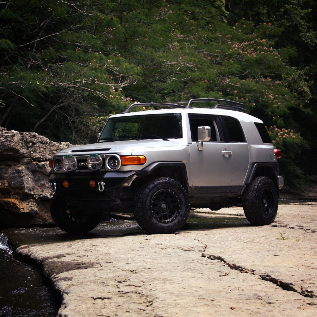 2 Project X FF.90 Spot Lights MOunted on Front bumper Land Cruiser