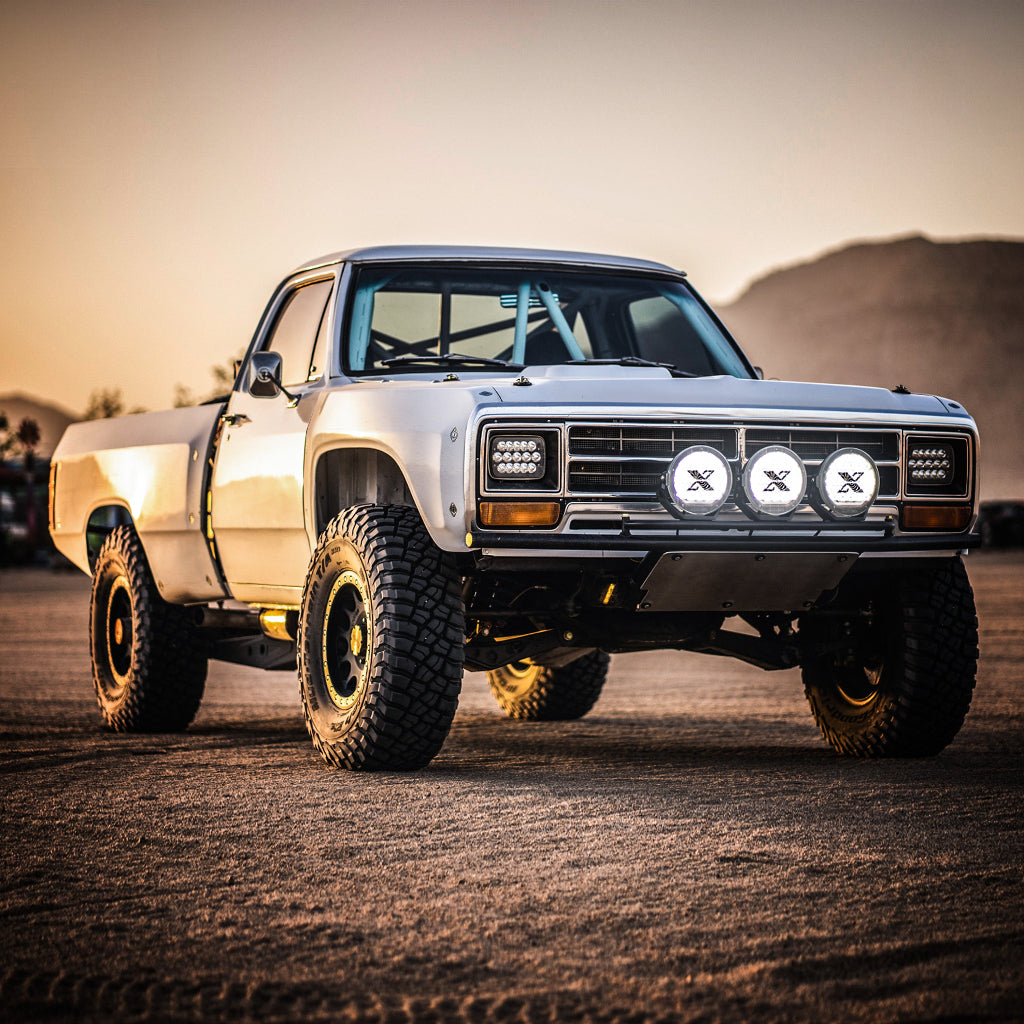 3 Project X HP.85 Lights mounted on front bumper Dodge truck