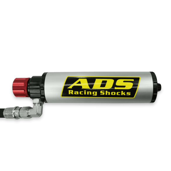 ADS race shocks revisor silver with yellow letters and red adjuster knob 