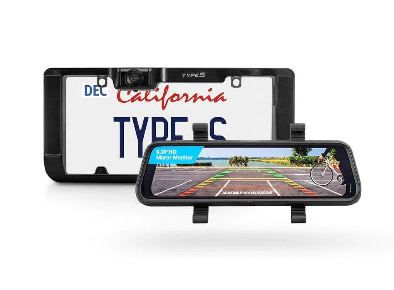 Type S solar Back up Camera and rearview mirror monitor 