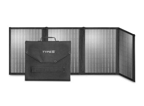 Type S foldable Solaar panel shown with Black carrying case 
